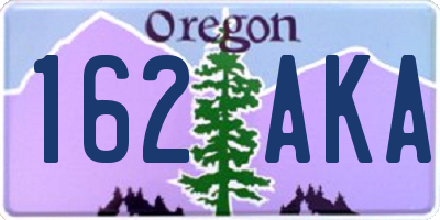 OR license plate 162AKA