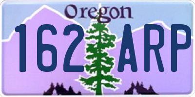 OR license plate 162ARP