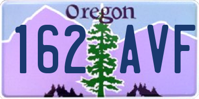 OR license plate 162AVF