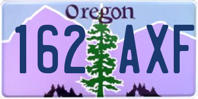 OR license plate 162AXF