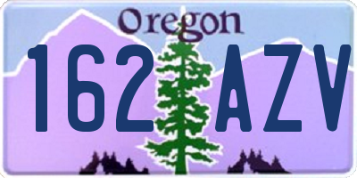 OR license plate 162AZV
