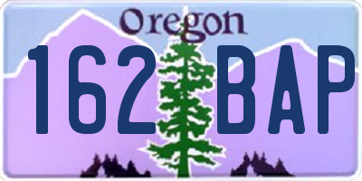OR license plate 162BAP