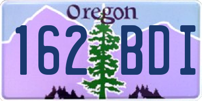 OR license plate 162BDI