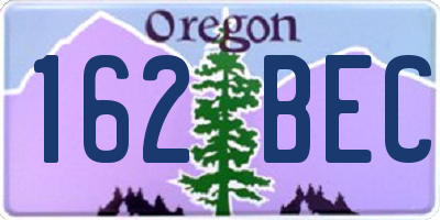OR license plate 162BEC