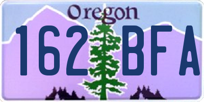OR license plate 162BFA