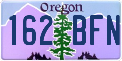 OR license plate 162BFN