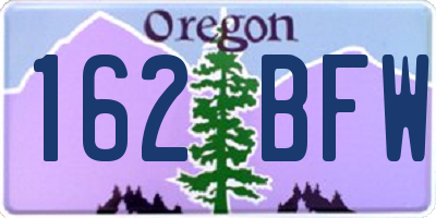 OR license plate 162BFW