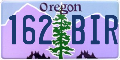 OR license plate 162BIR
