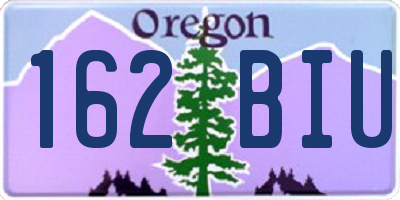 OR license plate 162BIU