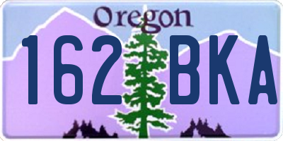OR license plate 162BKA