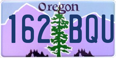 OR license plate 162BQU