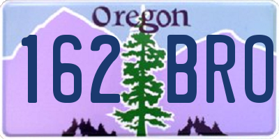 OR license plate 162BRO