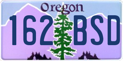 OR license plate 162BSD