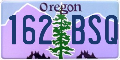 OR license plate 162BSQ