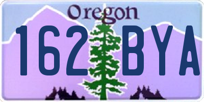 OR license plate 162BYA