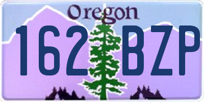 OR license plate 162BZP