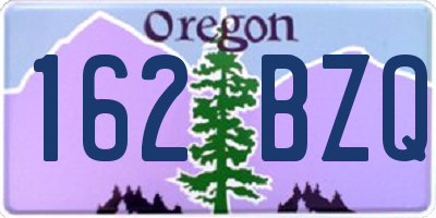 OR license plate 162BZQ