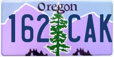 OR license plate 162CAK