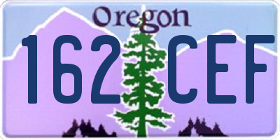 OR license plate 162CEF
