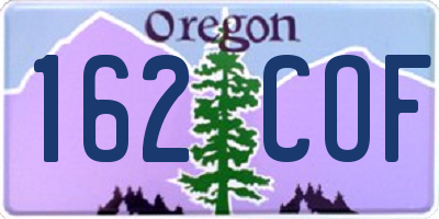OR license plate 162COF