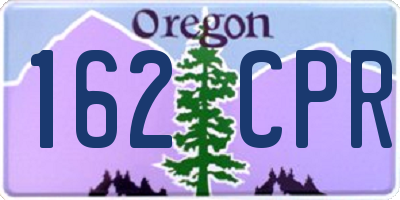 OR license plate 162CPR