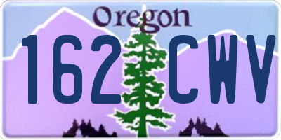 OR license plate 162CWV
