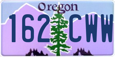 OR license plate 162CWW