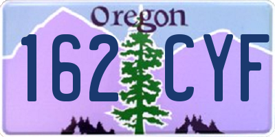 OR license plate 162CYF