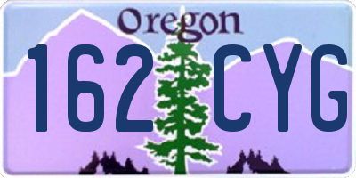 OR license plate 162CYG