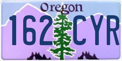 OR license plate 162CYR