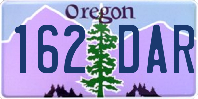 OR license plate 162DAR
