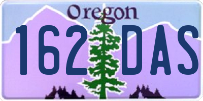 OR license plate 162DAS