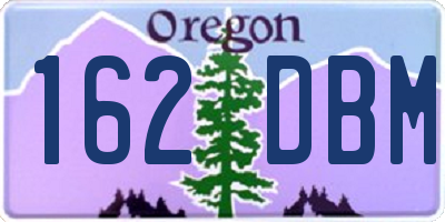 OR license plate 162DBM