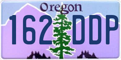 OR license plate 162DDP