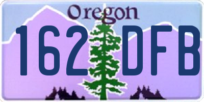 OR license plate 162DFB