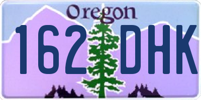 OR license plate 162DHK