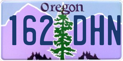 OR license plate 162DHN