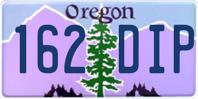 OR license plate 162DIP