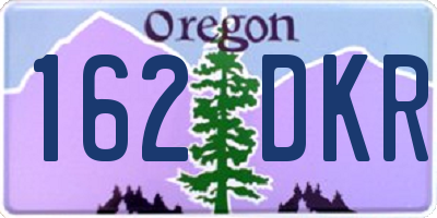 OR license plate 162DKR