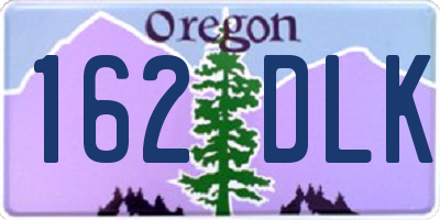 OR license plate 162DLK