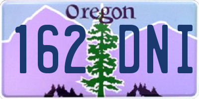 OR license plate 162DNI