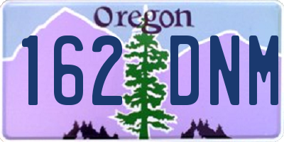 OR license plate 162DNM