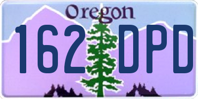 OR license plate 162DPD