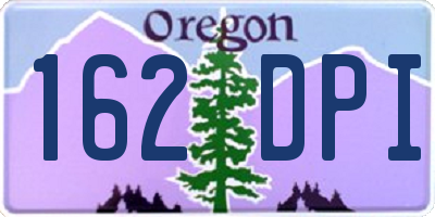 OR license plate 162DPI