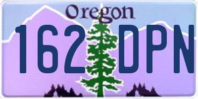 OR license plate 162DPN
