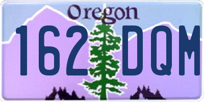 OR license plate 162DQM