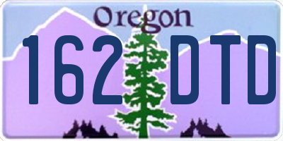 OR license plate 162DTD