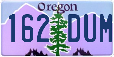 OR license plate 162DUM