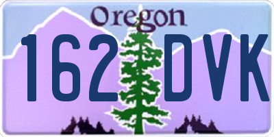 OR license plate 162DVK