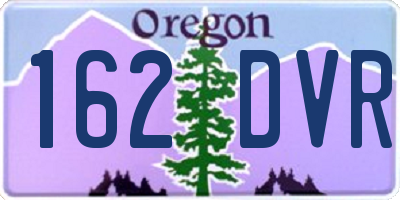 OR license plate 162DVR